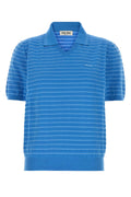 Miu Miu Women's Cotton Striped Polo Shirt in Blue - view 1