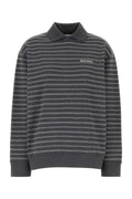 Miu Miu Women's Cotton Striped Polo in Grey - view 1
