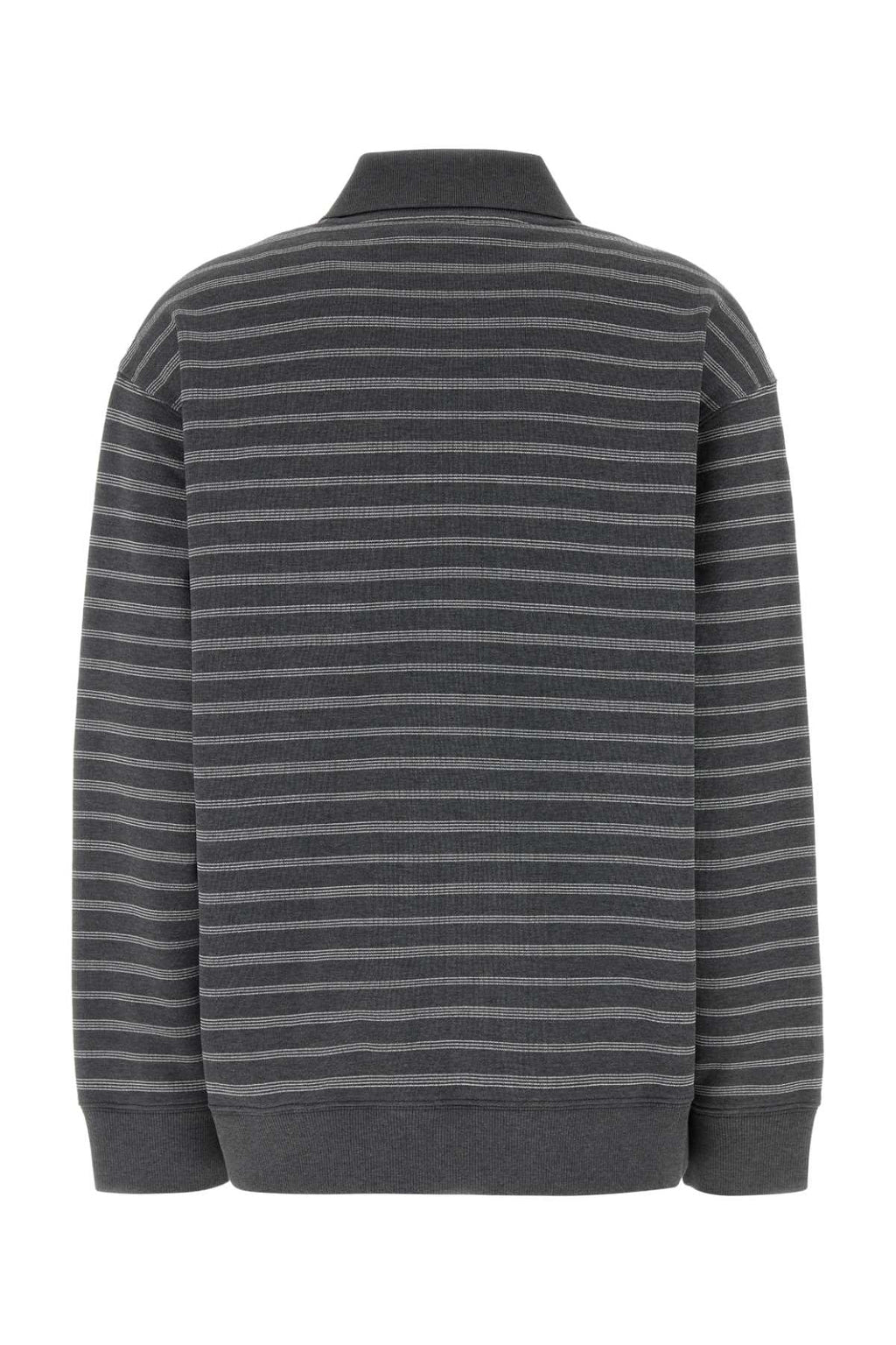 Miu Miu Women's Cotton Striped Polo in Grey - view 2