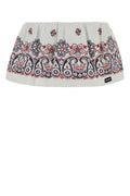 Miu Miu Women's Cotton Embroidered Skirt in White - view 1
