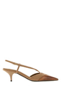 Miu Miu Women's Leather Slingback Pumps in Brown - view 1