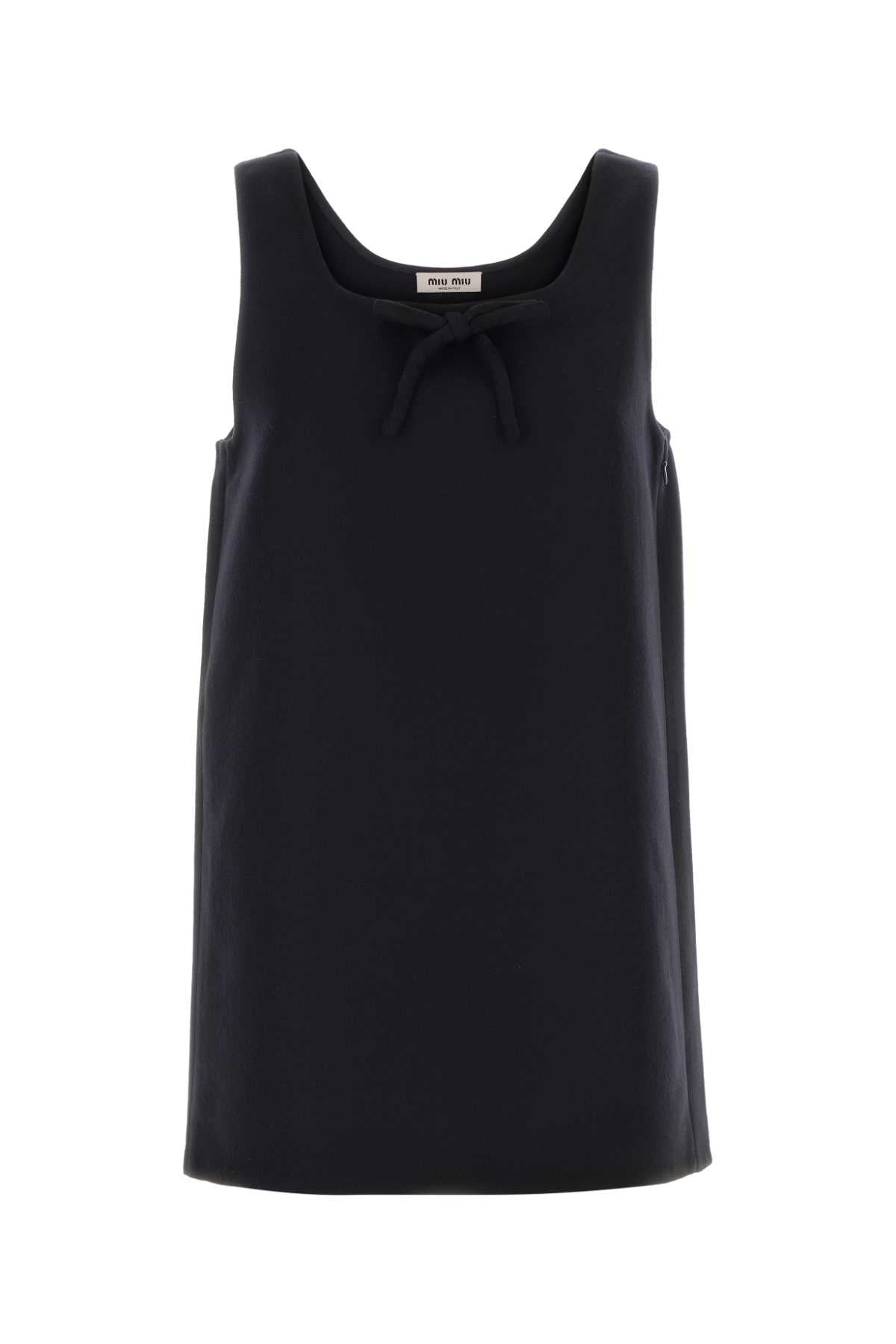 Miu Miu Women's Wool Mini Dress in Black - view 1
