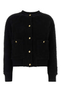 Moncler Women's Zip-Up Wool Blend Cardigan in Black - view 1