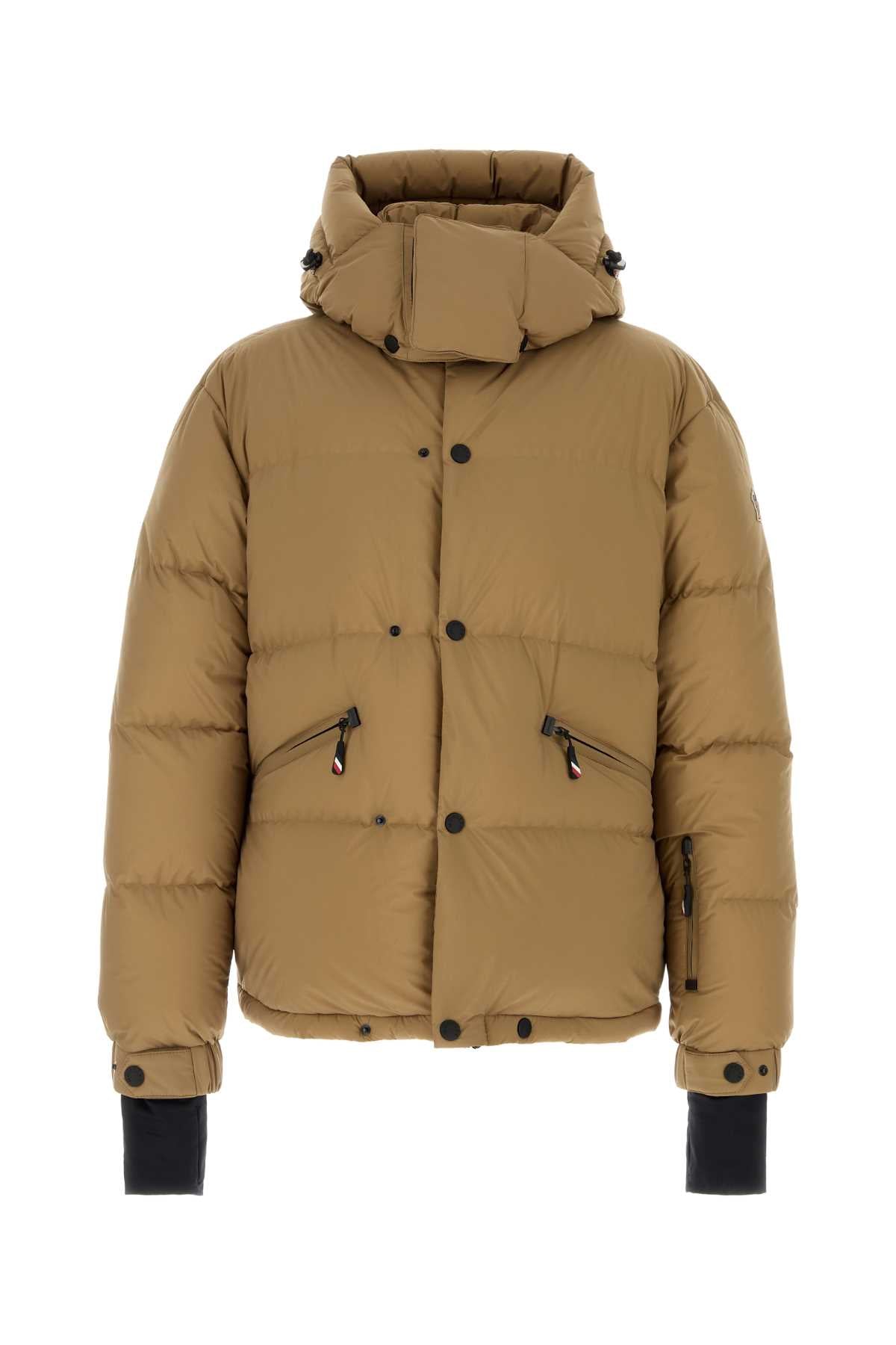 Moncler Grenoble Men's Nylon Down Ski Jacket in Beige - view 1
