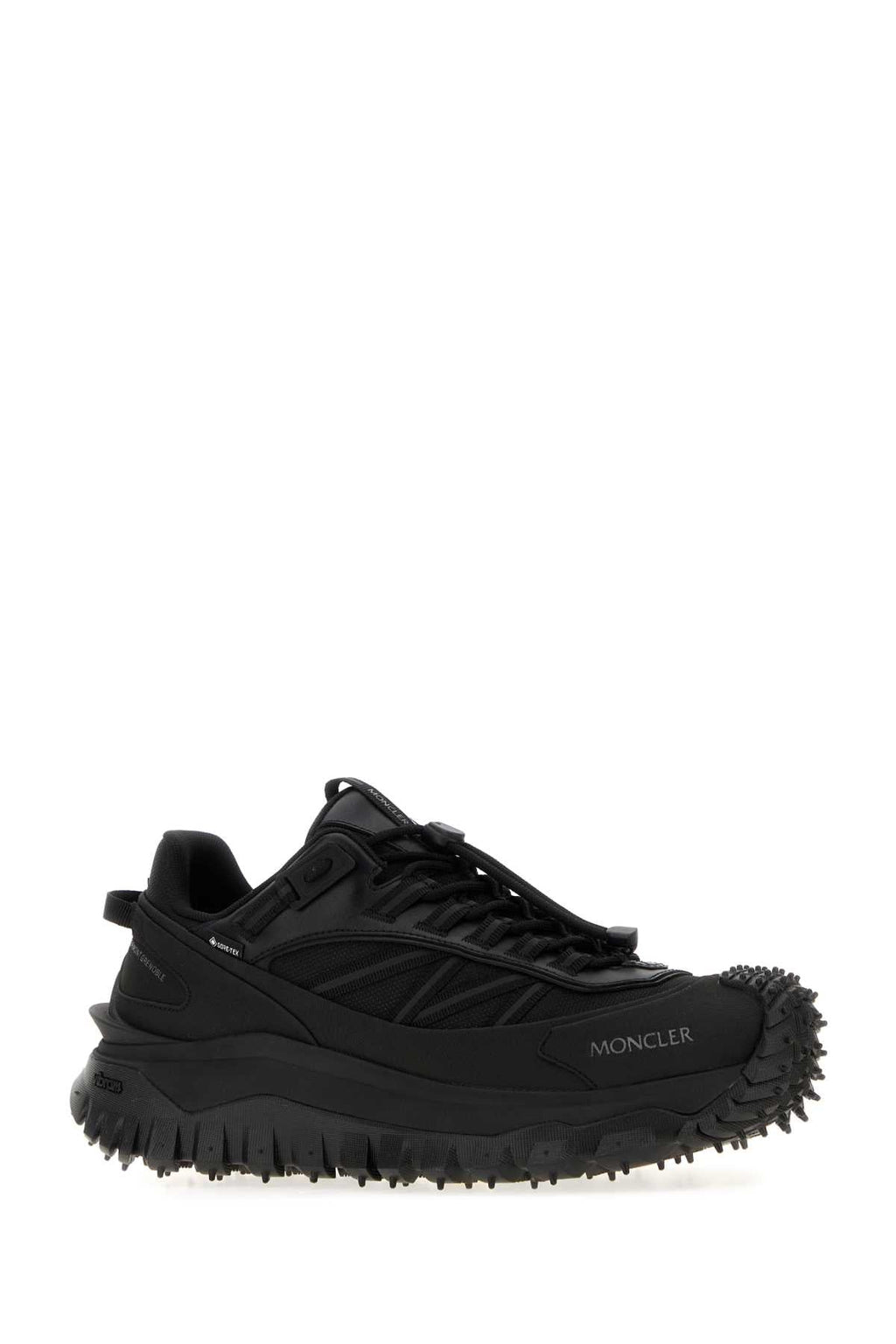 Moncler Men's Leather Low-Top Sneakers in Black - view 2