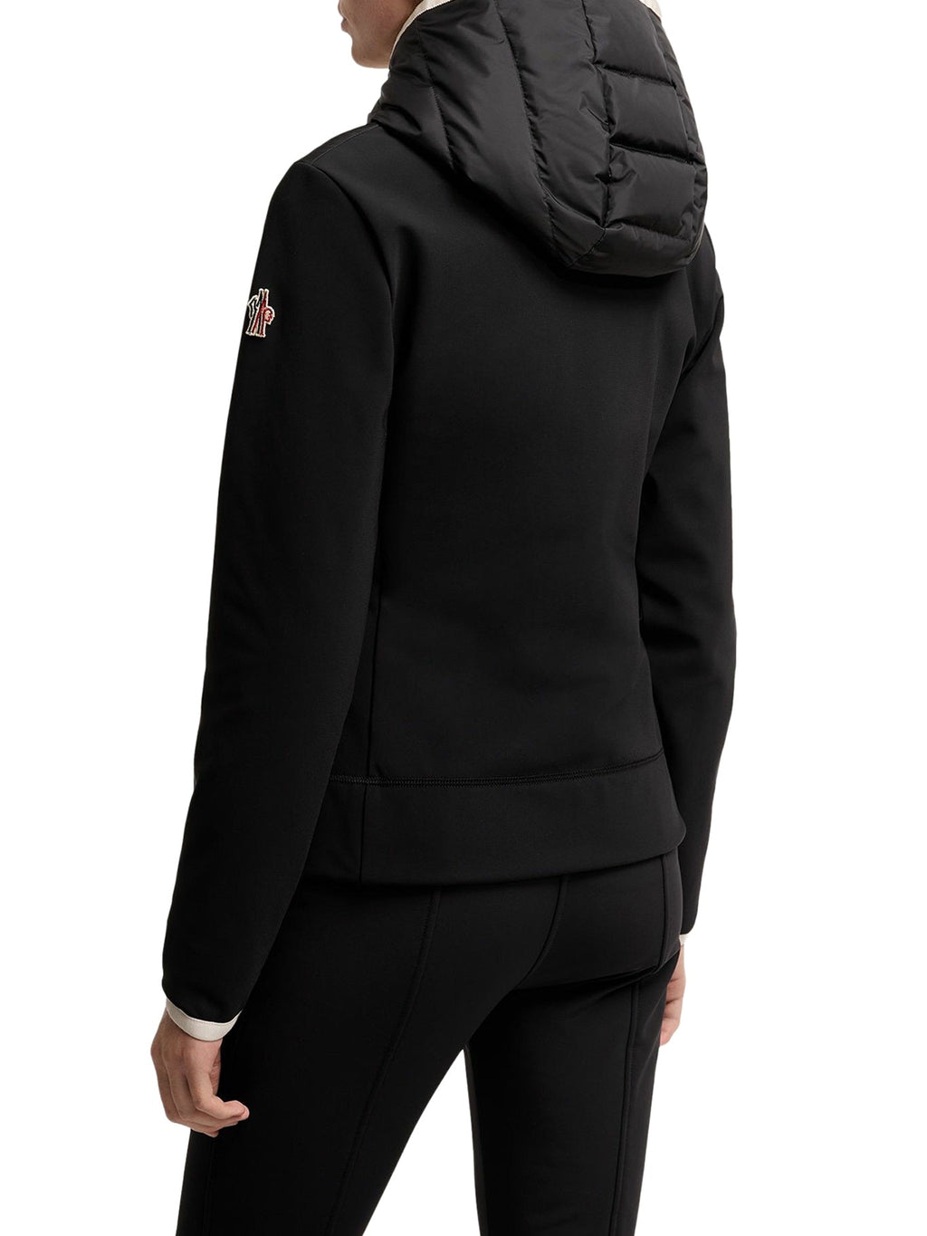 Moncler Grenoble Women's Padded Hoodie in Black Polyamide - view 4