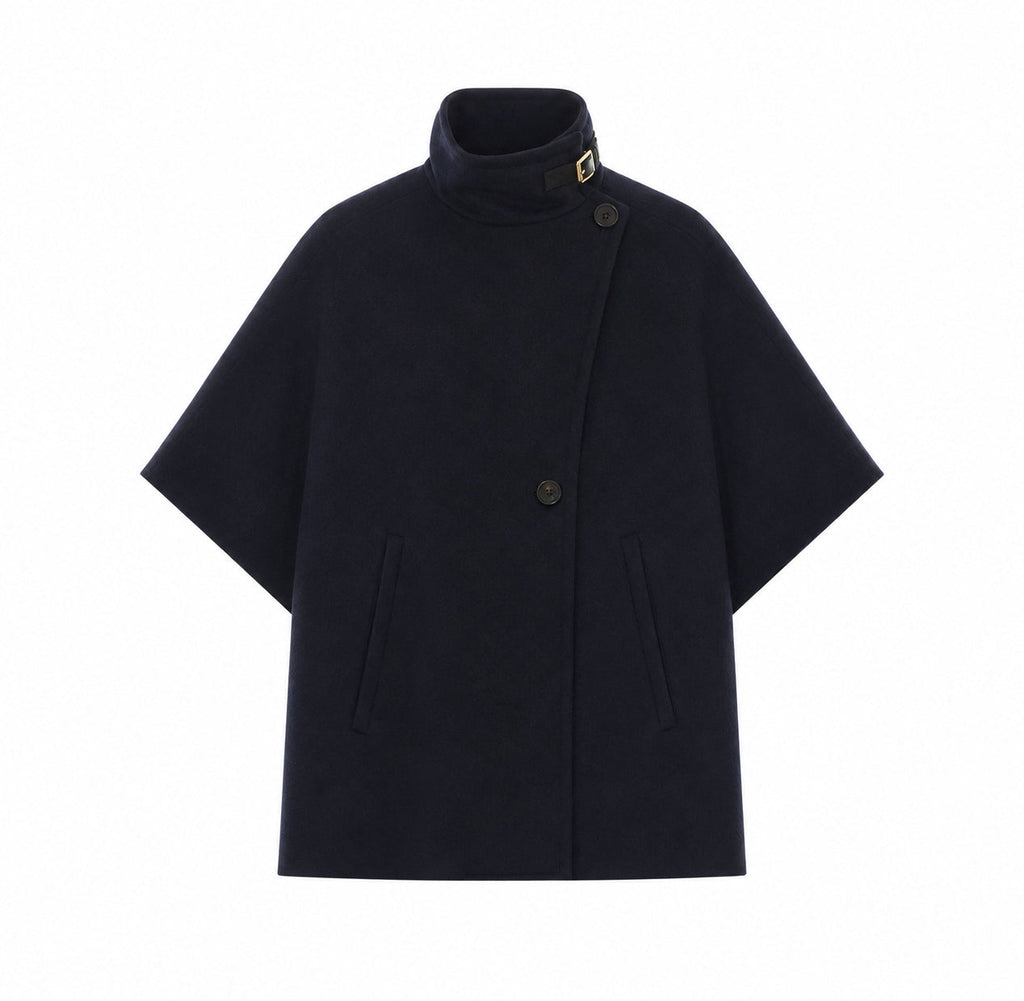 Max Mara Women's Mxaderrik Cape in Blue Cashmere - view 1