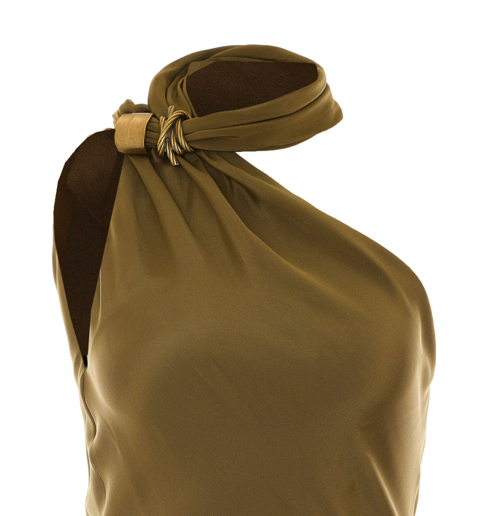 Max Mara Women's Mxevasto Dress in Green Silk - view 4