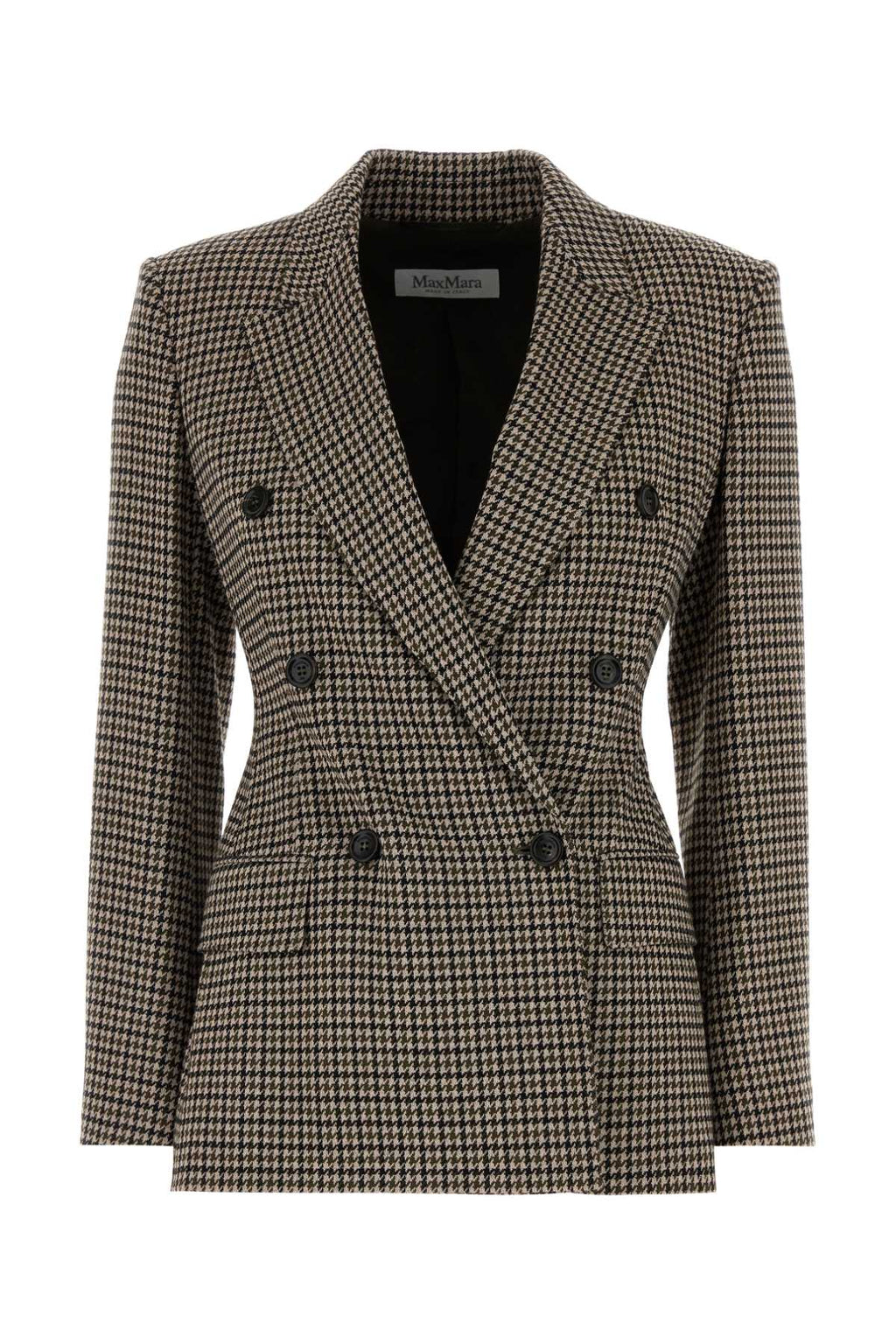 Max Mara Women's Wool Houndstooth Blazer in Black/White - view 1