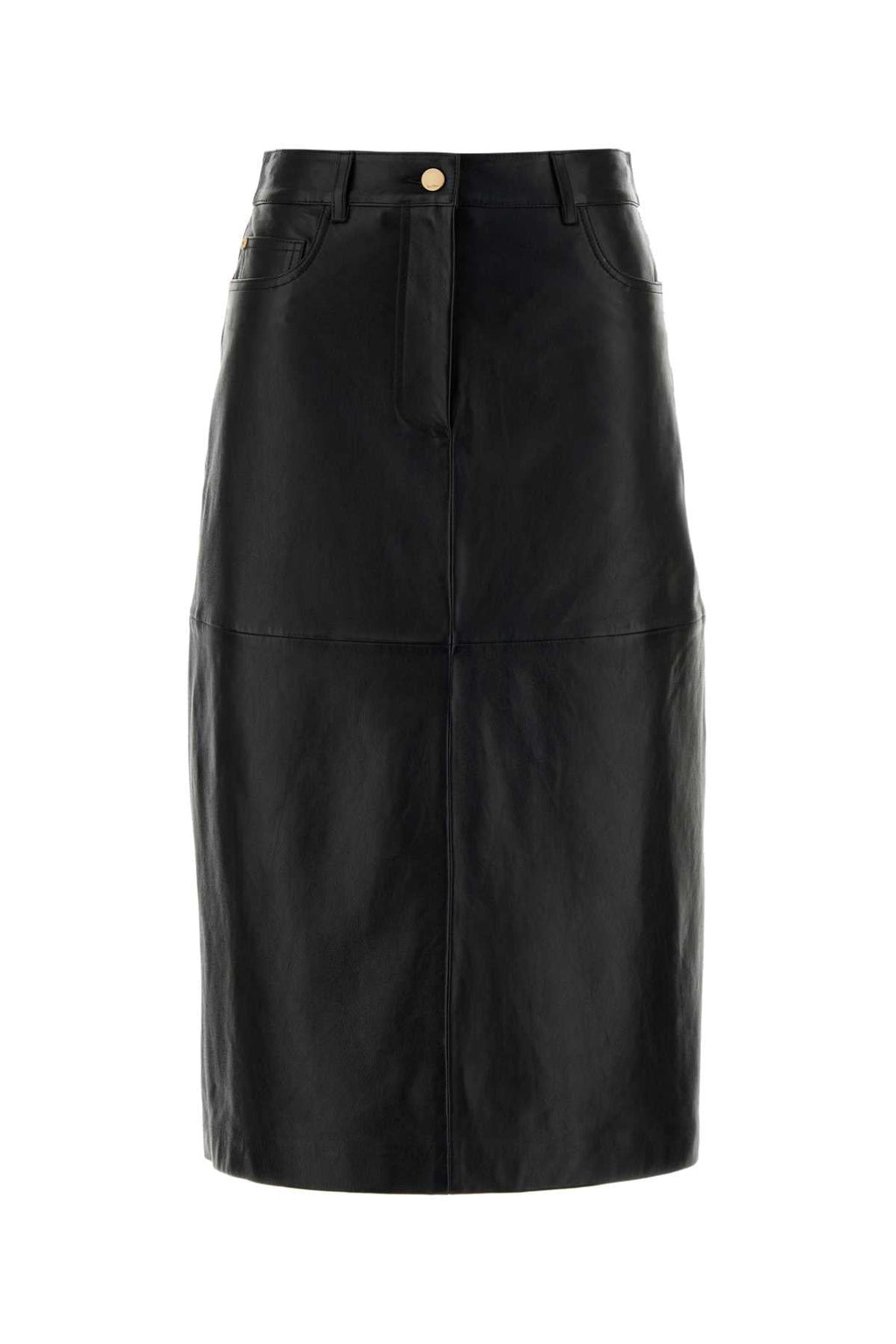 Max Mara Women's Leather Pencil Skirt in Black - view 1