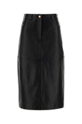 Max Mara Women's Leather Pencil Skirt in Black - view 1