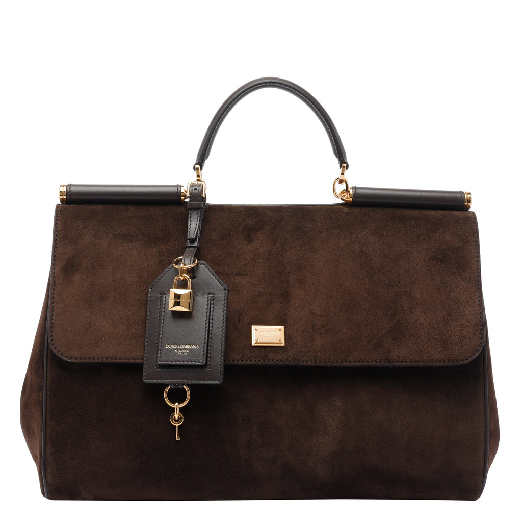 Dolce&Gabbana Women's My Sicily Suede Handbag in Brown - view 1