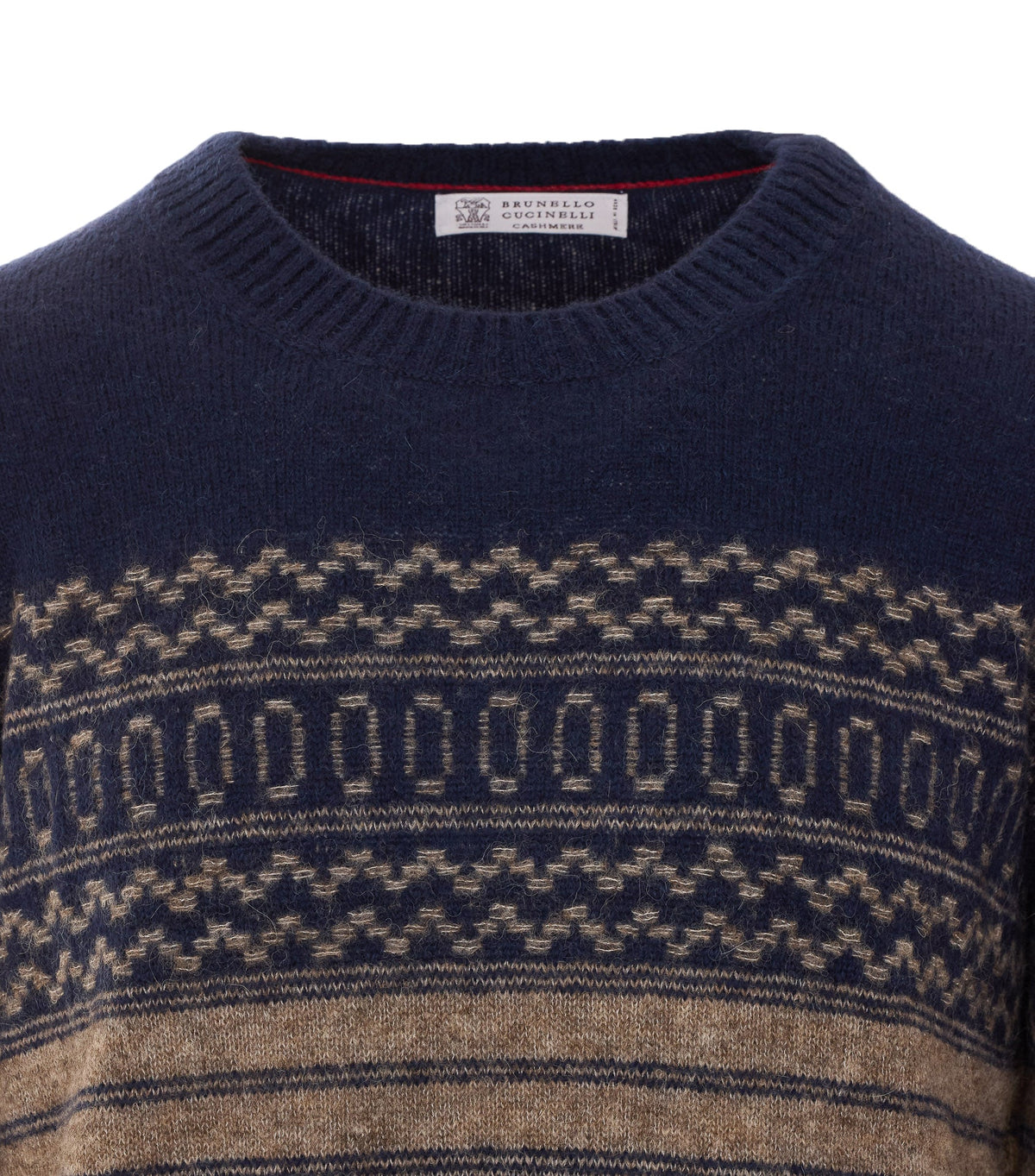 Brunello Cucinelli Men's Nordic Jacquard Sweater in Blue - view 4