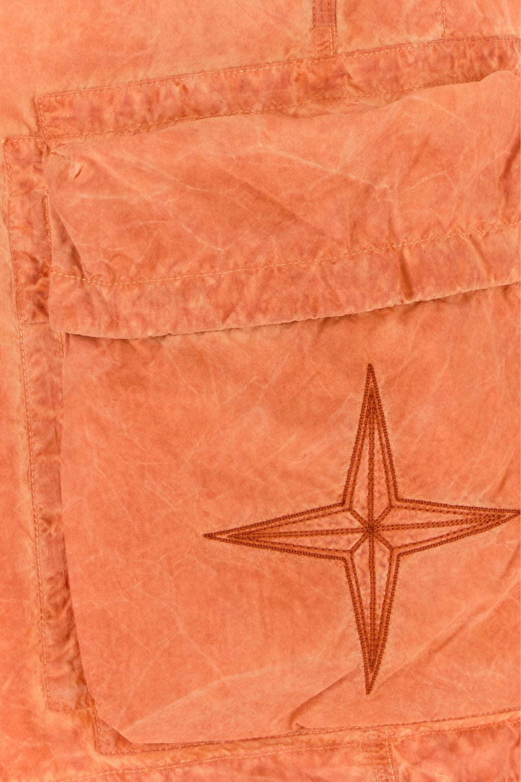 Stone Island Men's Nylon Bermuda Shorts in Orange - view 3