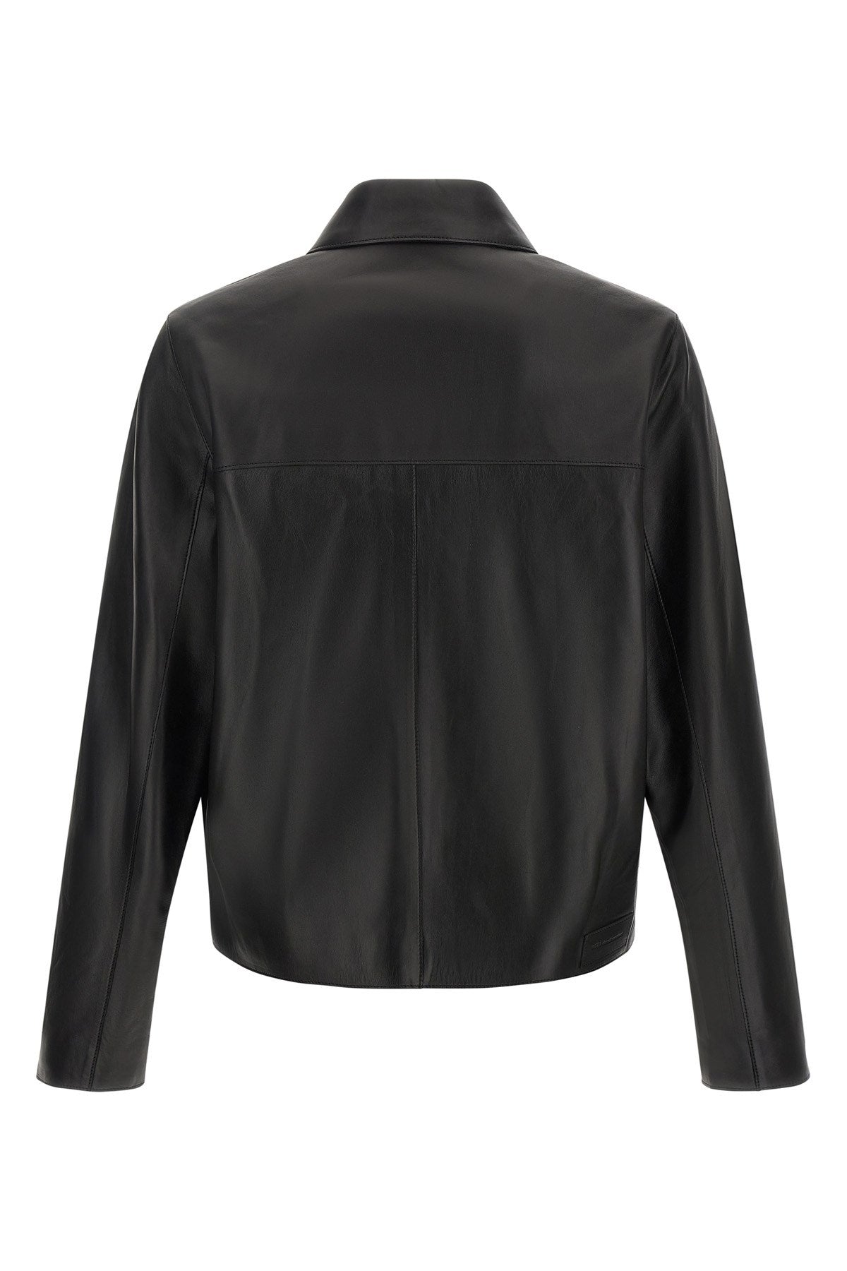 Ami Paris Men's Leather Jacket in Black