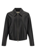 Ami Paris Men's Leather Jacket in Black