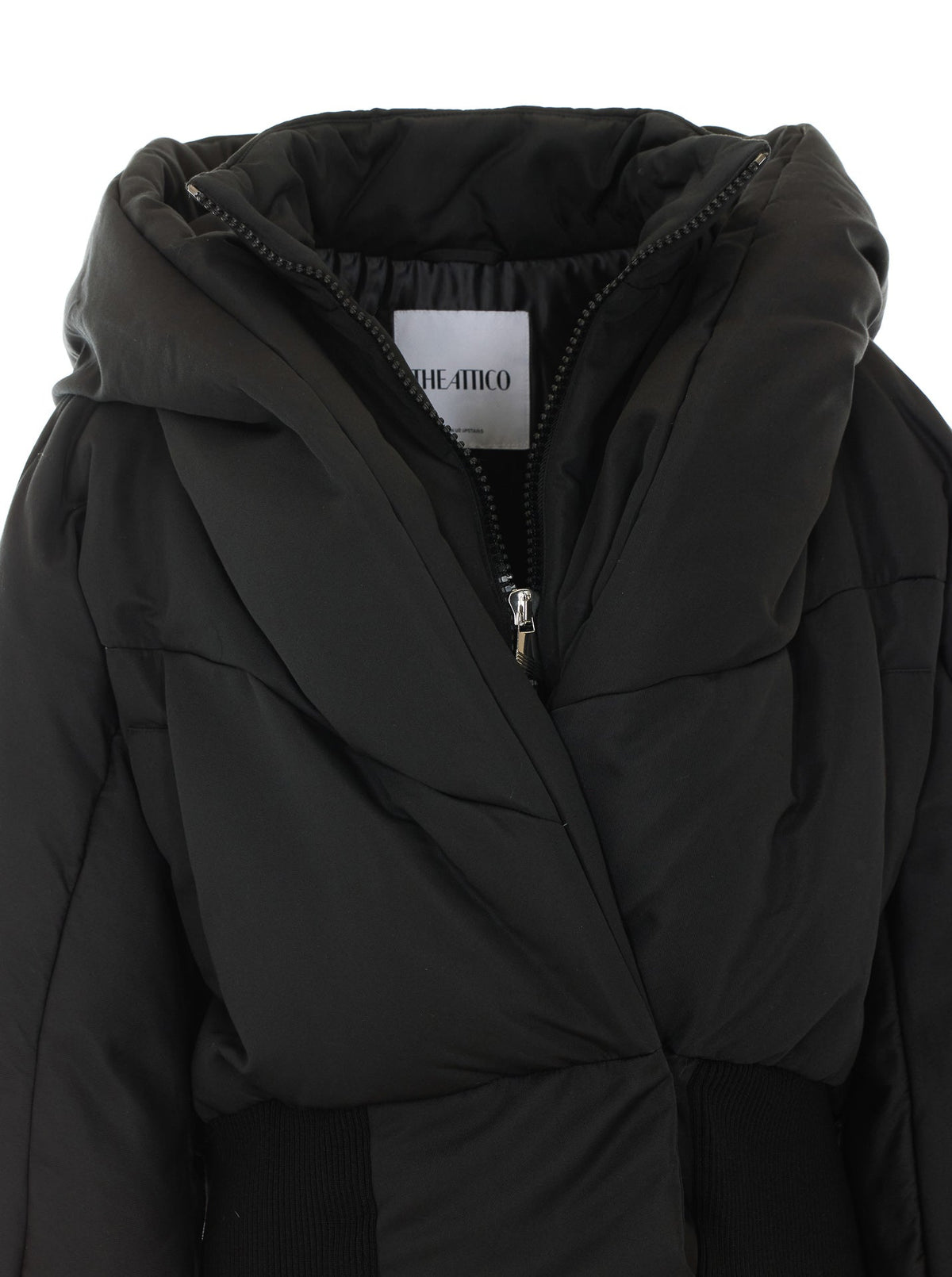 The Attico Women's Padded  Bomber Jacket in Black Cotton - view 4