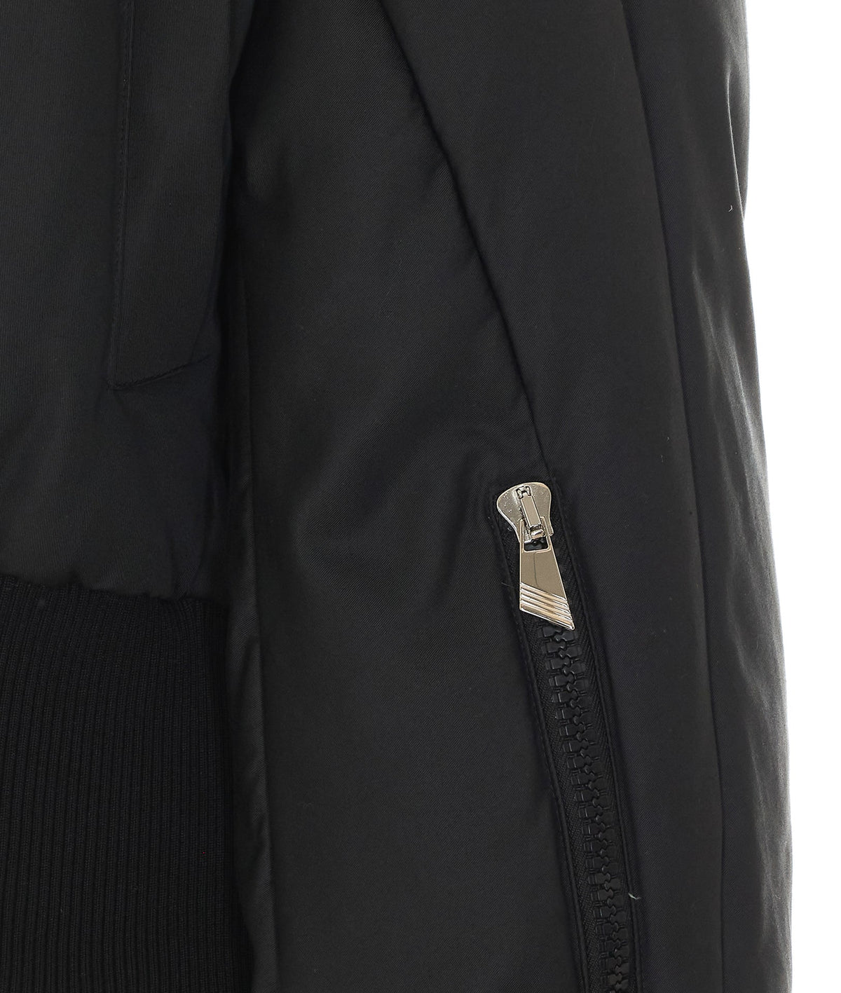 The Attico Women's Padded  Bomber Jacket in Black Cotton - view 2