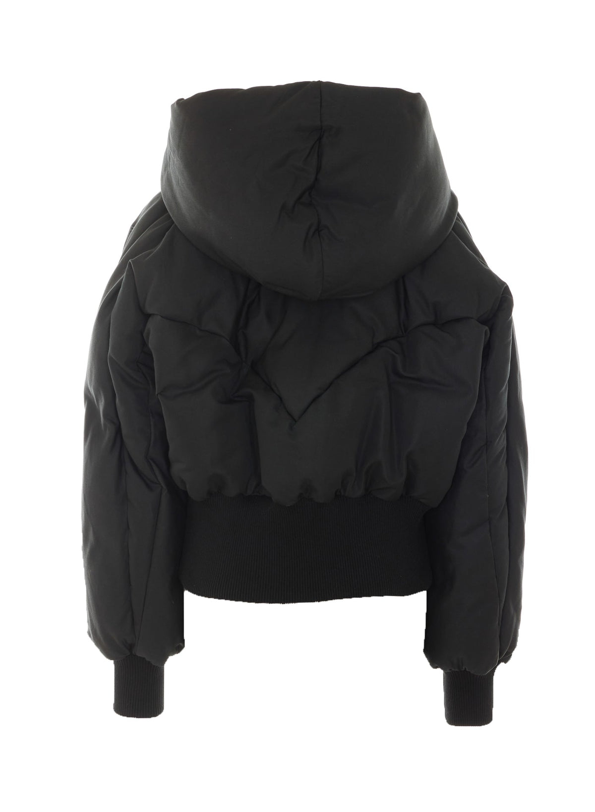 The Attico Women's Padded  Bomber Jacket in Black Cotton - view 3