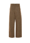 Brunello Cucinelli Women's Pants in Beige Wool - view 1