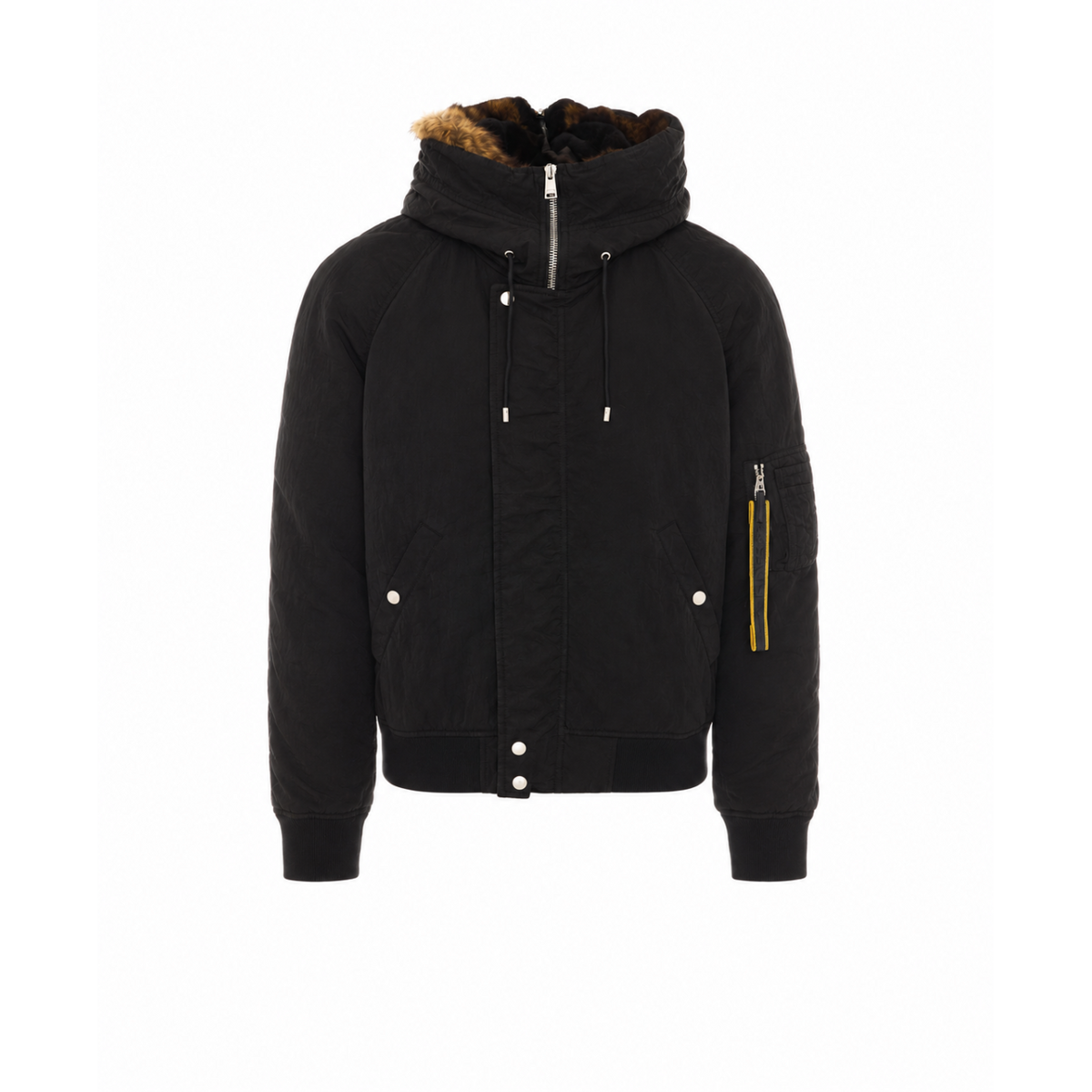 Fendi Men's Nylon Patchwork Bomber Jacket in Black