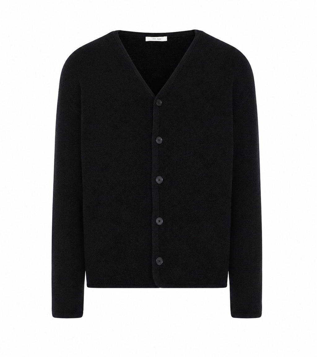 The Row Men's Pel Cardigan in Black Cashmere - view 1