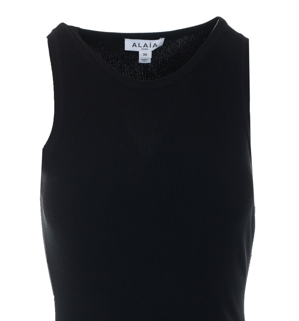 Alaia Women's Pleated Sheer Dress in Black Polyester - view 4