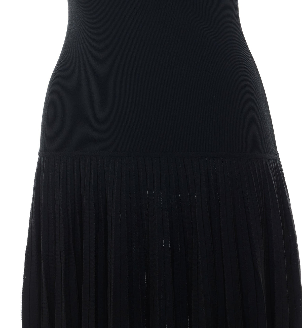 Alaia Women's Pleated Sheer Dress in Black Polyester - view 3