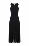 Alaia Women's Pleated Sheer Dress in Black Polyester - view 1