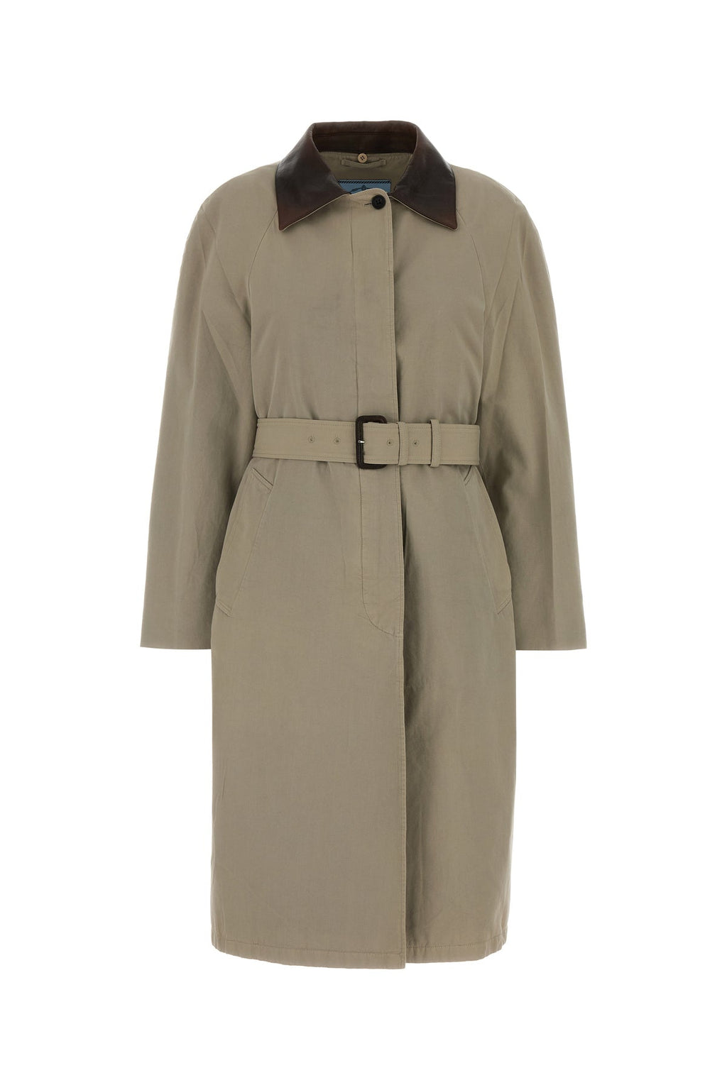 Prada Women's Cotton Overcoat in Dove Grey
