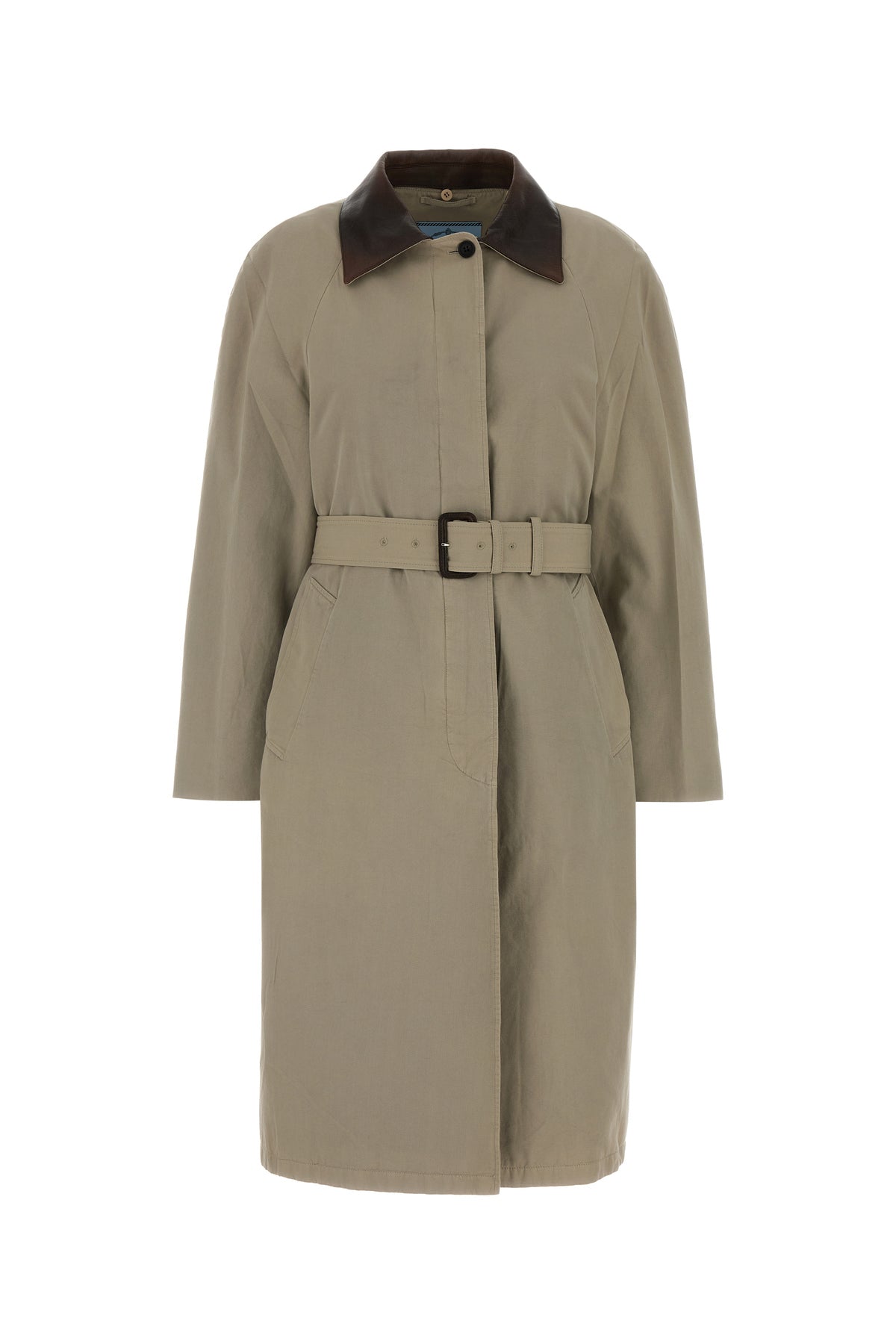 Prada Women's Cotton Overcoat in Dove Grey