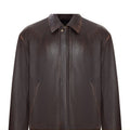 Prada Men's Leather Jacket in Brown