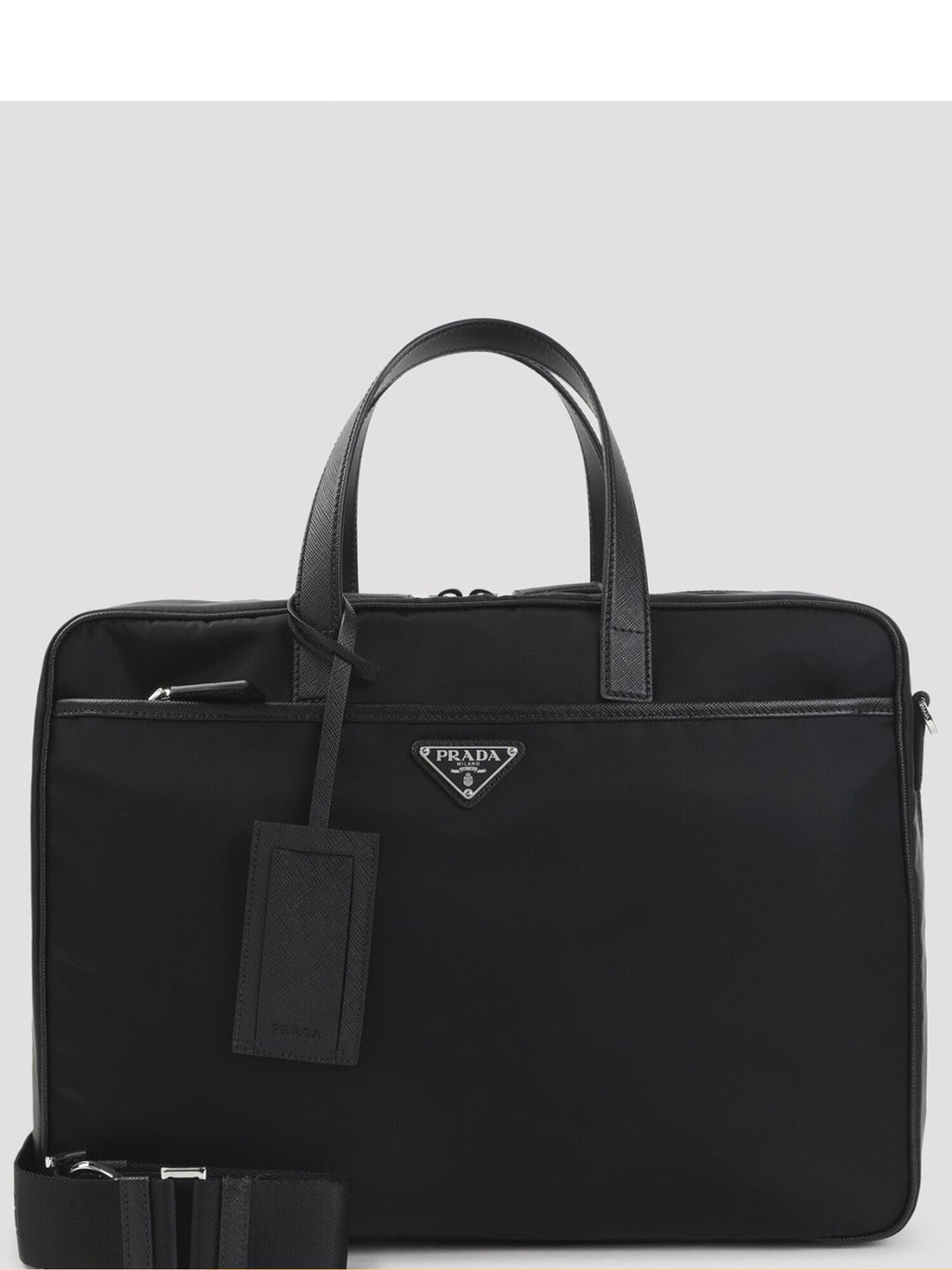 Prada Men's Medium Briefcase in Black