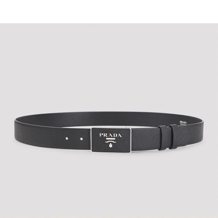 Prada Men's Saffiano Belt in Black