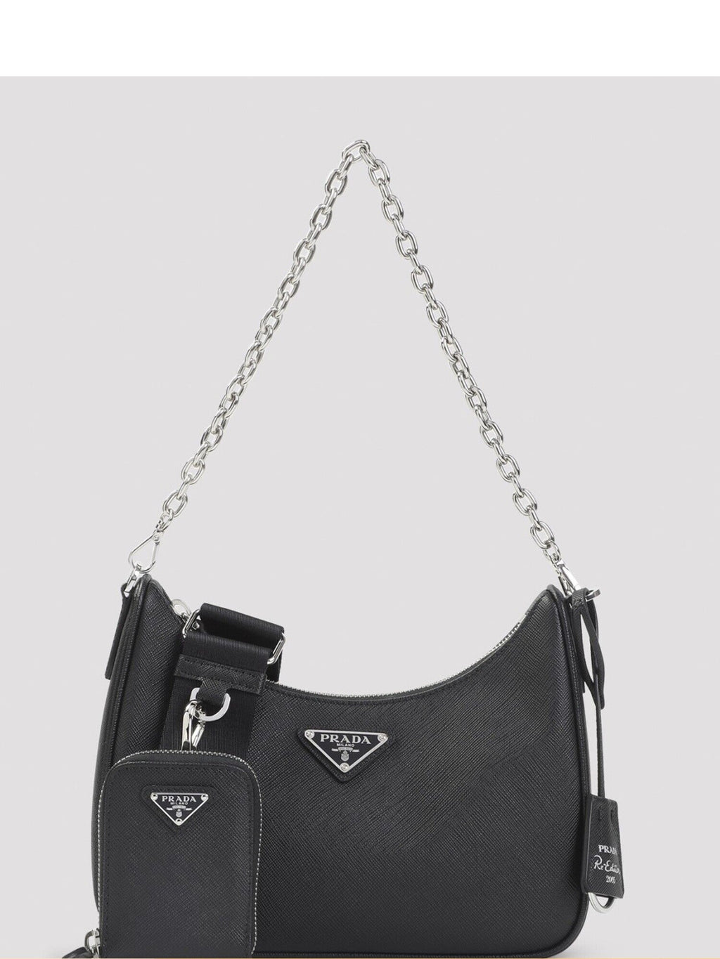 Prada Women's Bandoliera Bag in Silver