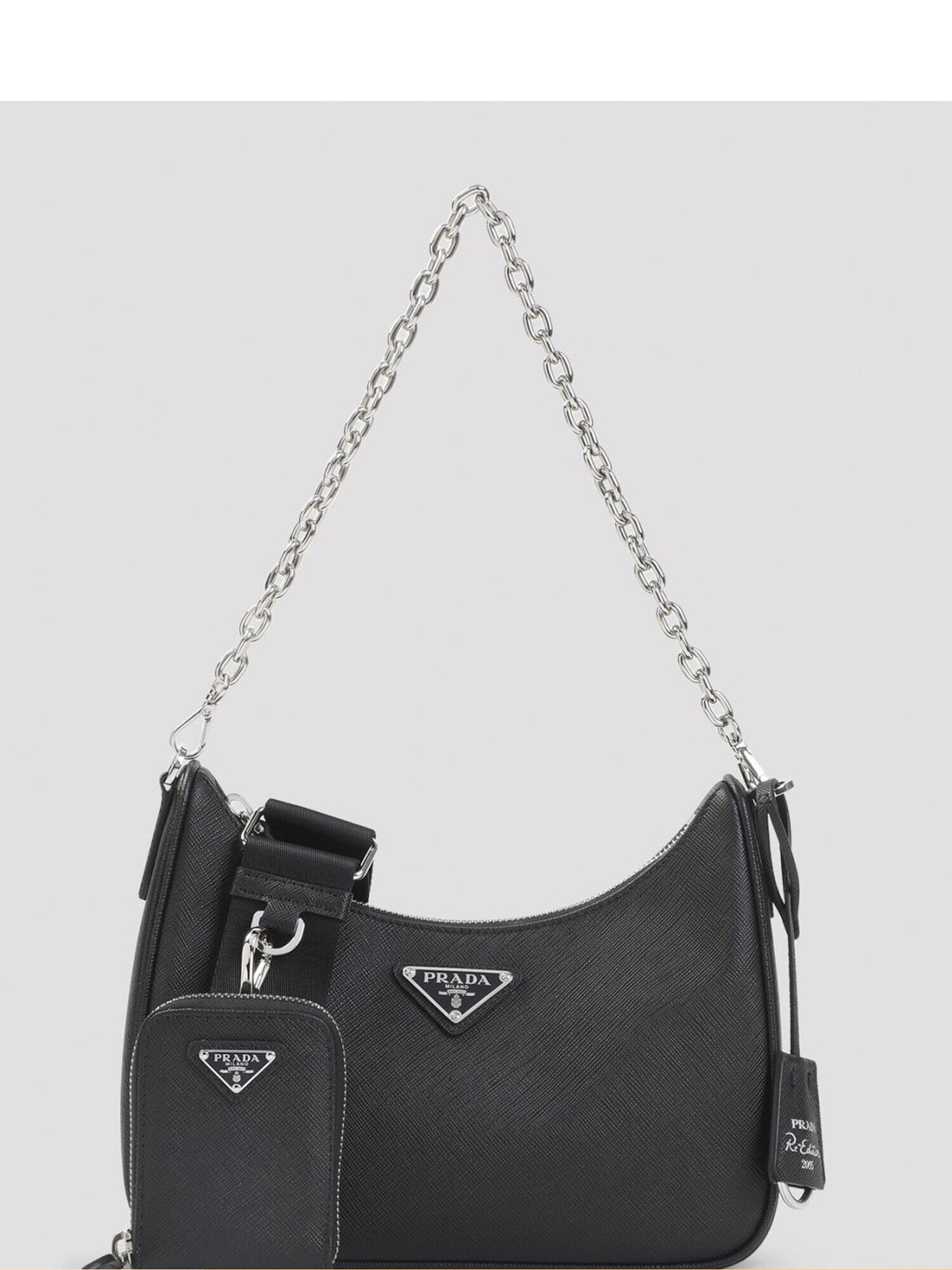 Prada Women's Bandoliera Bag in Silver
