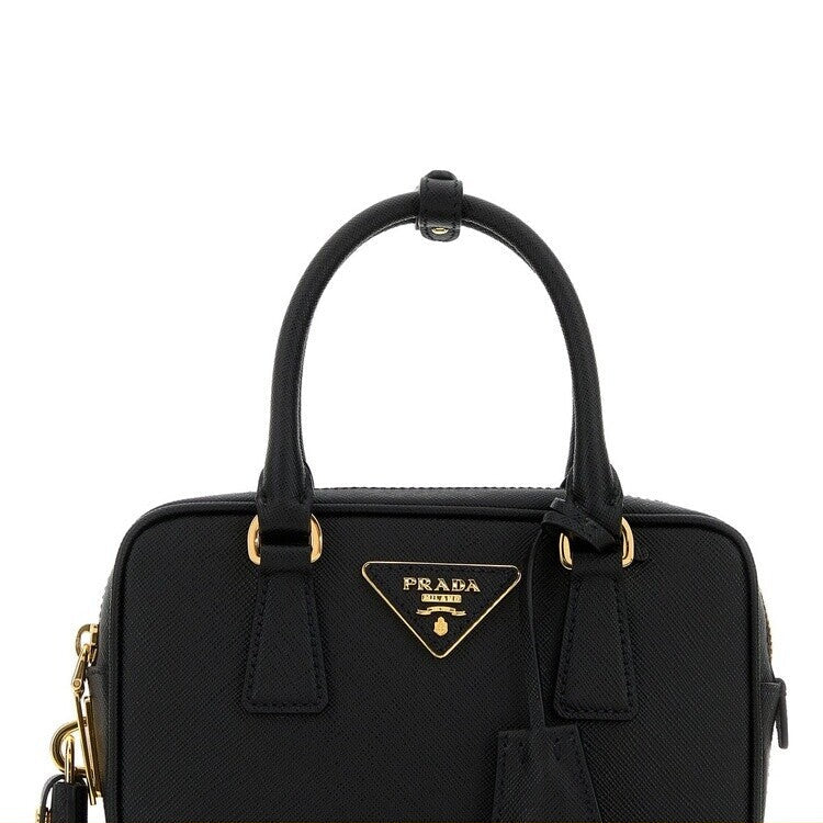 Prada Women's Bauletto Mini Handbag in Black