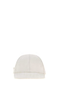 Prada Men's Cotton Twill Cap in Cream - view 1