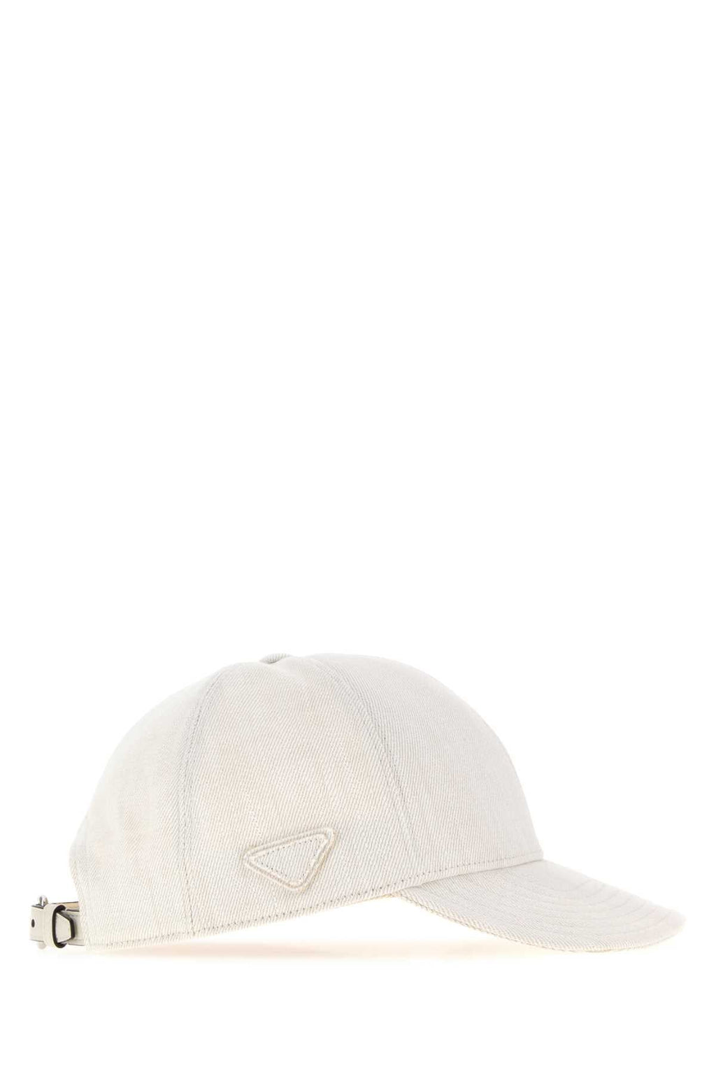 Prada Men's Cotton Twill Cap in Cream - view 2