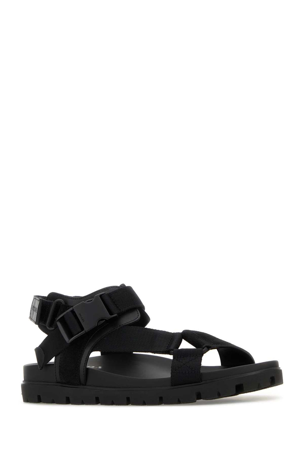 Prada Men's Leather Sandals in Black - view 2