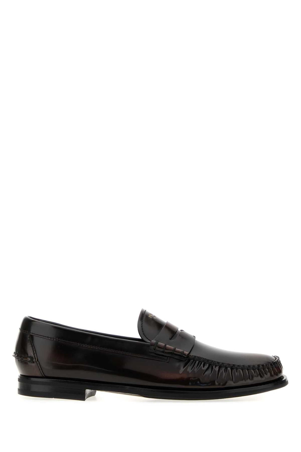 Prada Men's Leather Moccasins in Black - view 1