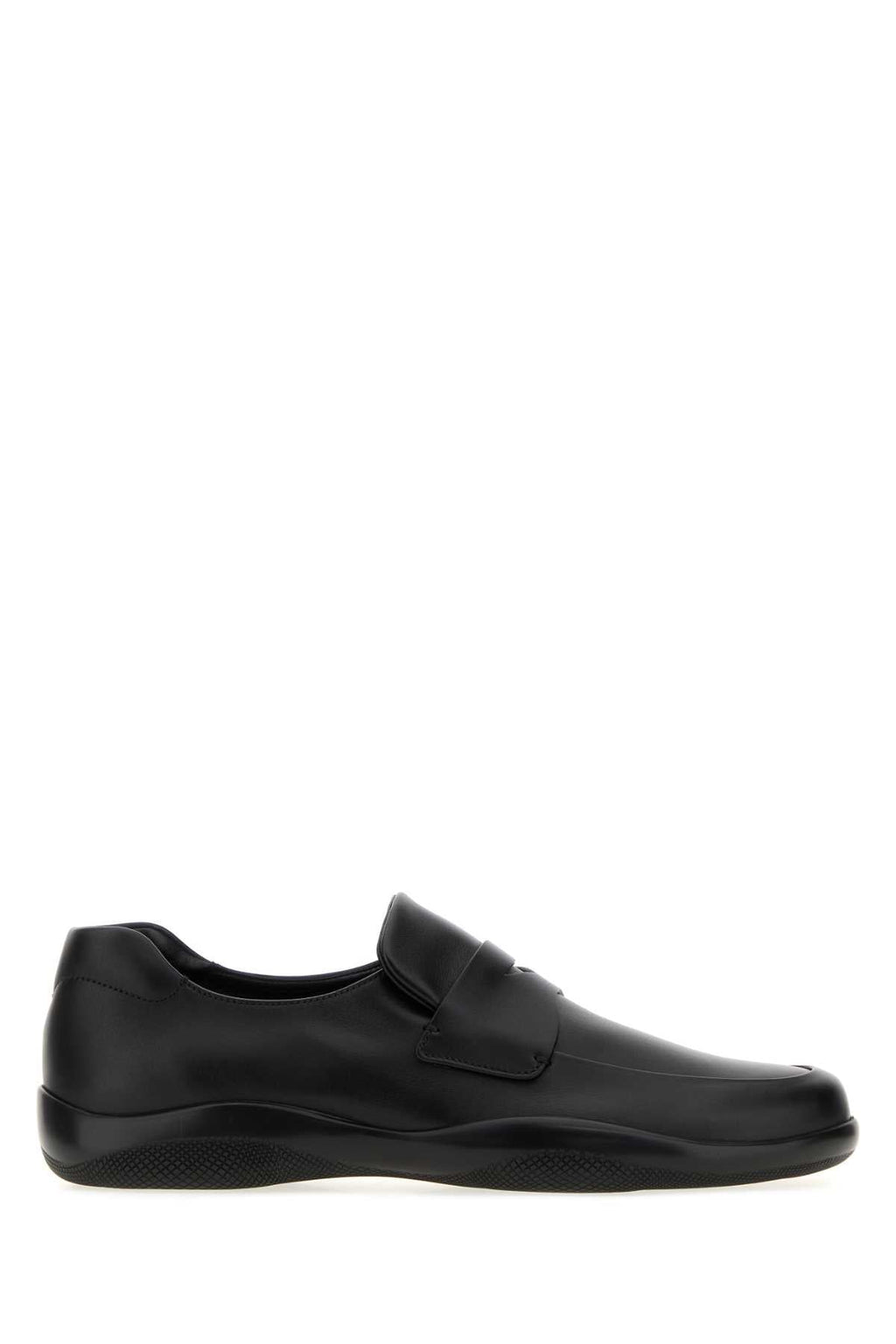 Prada Men's Driving Leather Loafers in Black - view 1