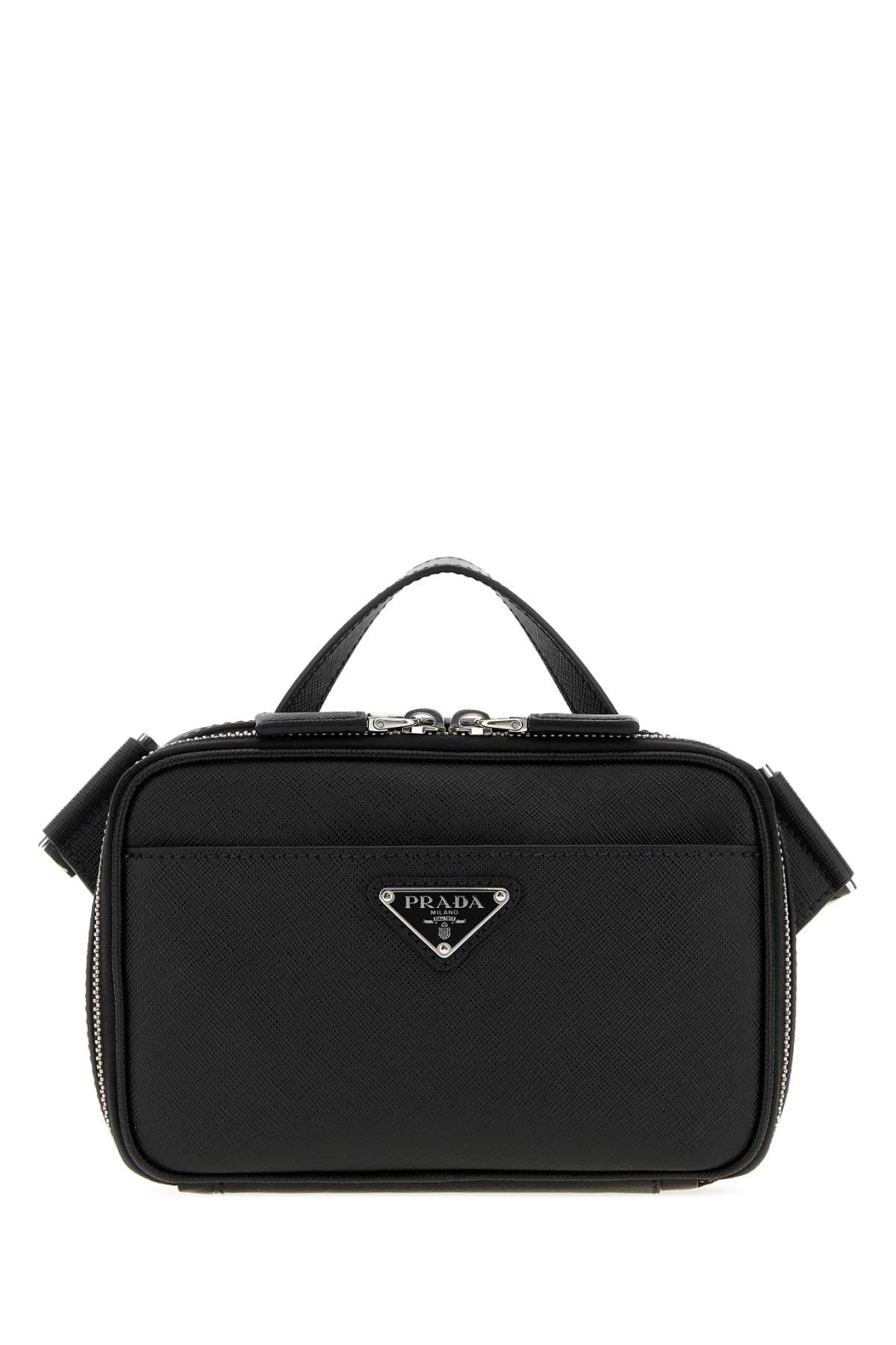 Prada Men's Saffiano Leather Travel Bag in Black - view 1