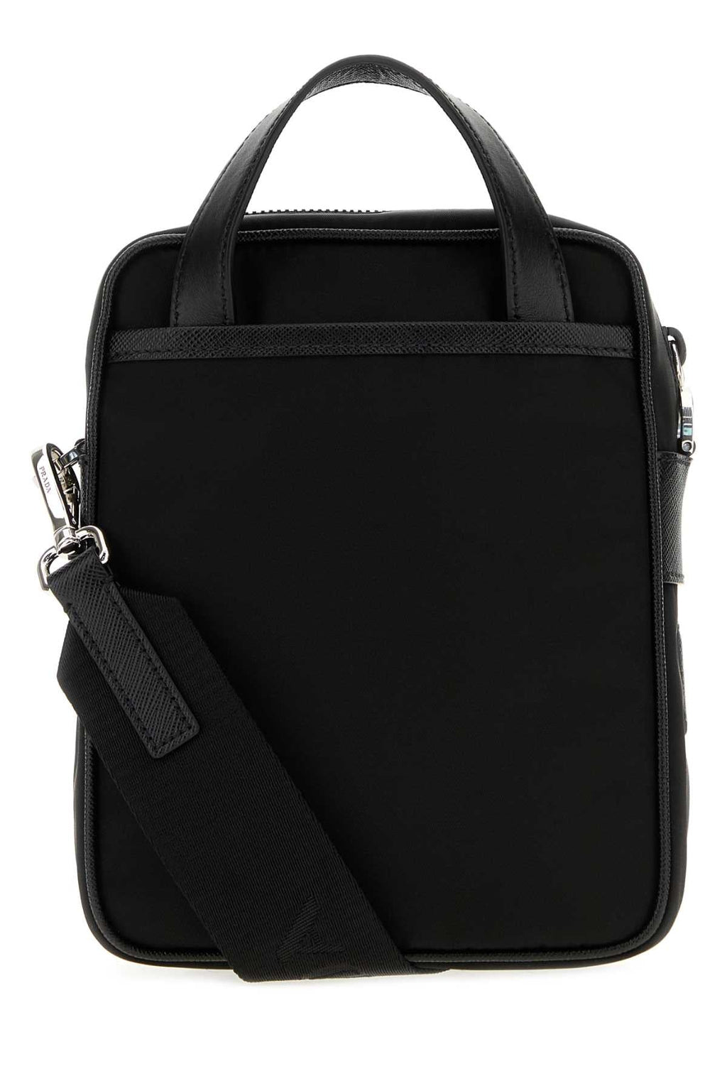 Prada Men's Fabric Leather Shoulder Bag in Black - view 3