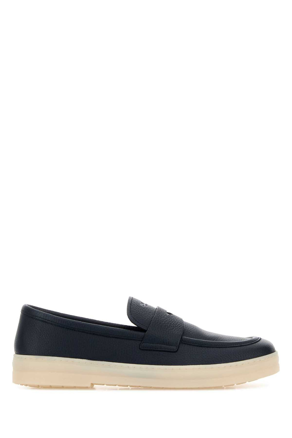 Prada Men's Leather Loafers in Navy - view 1