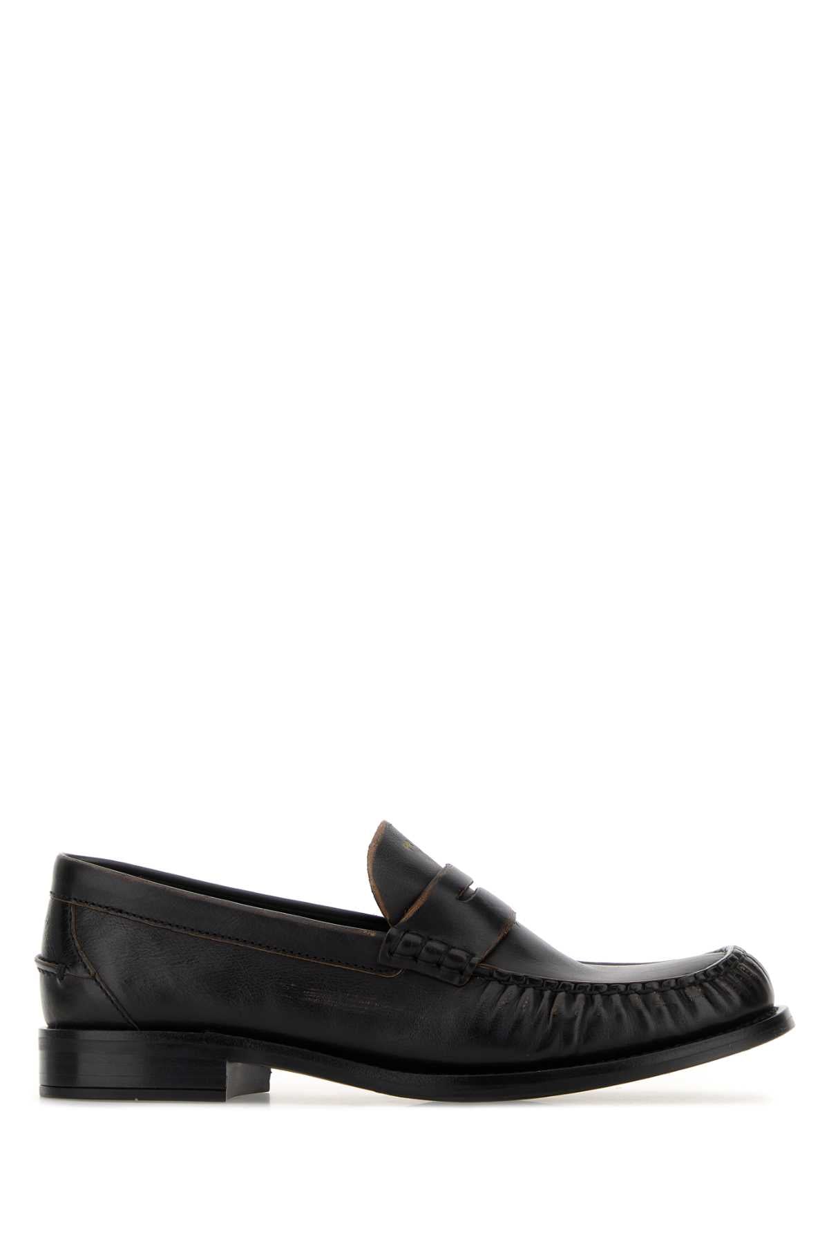 Prada Women's Leather Moccasins in Black - view 1