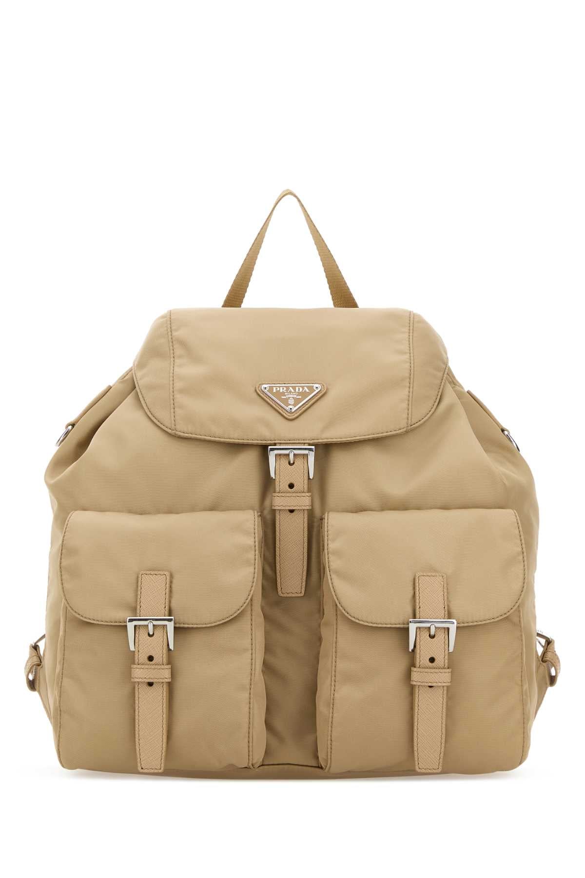Prada Women's Nylon Backpack in Beige - view 1