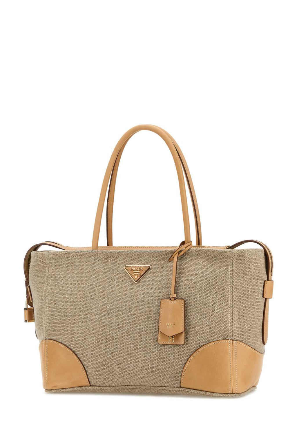 Prada Women's Linen Tote Bag in Beige - view 2