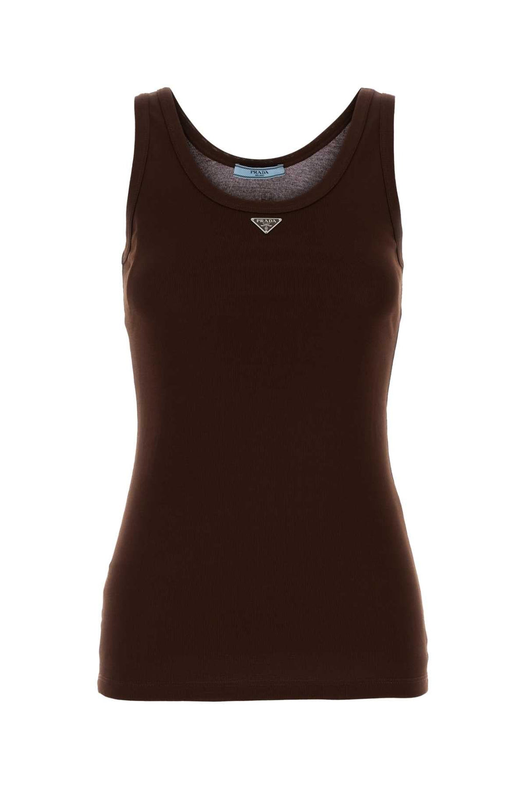 Prada Women's Cotton Tank Top in Brown - view 1