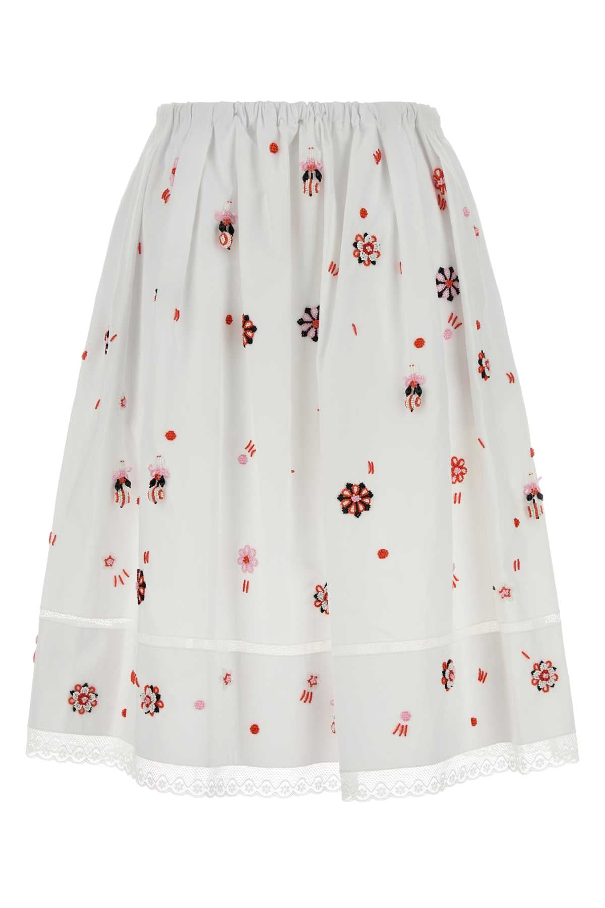 Prada Women's Cotton Skirt in White - view 1